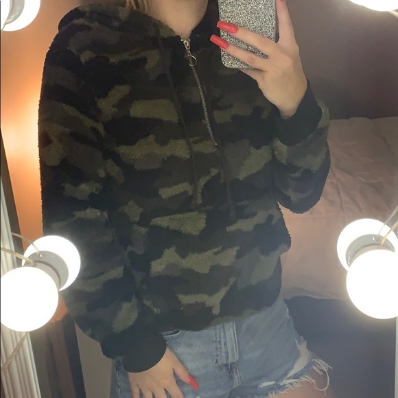 Fuzzy Camo Hoodie | Poshmark